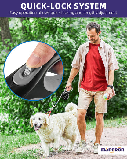 16 Ft Retractable Dog Leash Large Dogs - up to 110Lbs, Large Dog Leash Heavy Duty Dog Leash Retractable 16 Ft -GY16